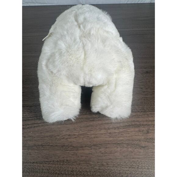 VTG 1986 Marquel Polar Bear White Stuffed Animal with Scarf, Made in Korea - Picture 6 of 6